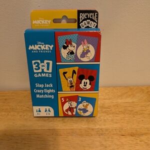 Disney Mickey and Friends 3-in-1 Card Games - Blue & Yellow Box